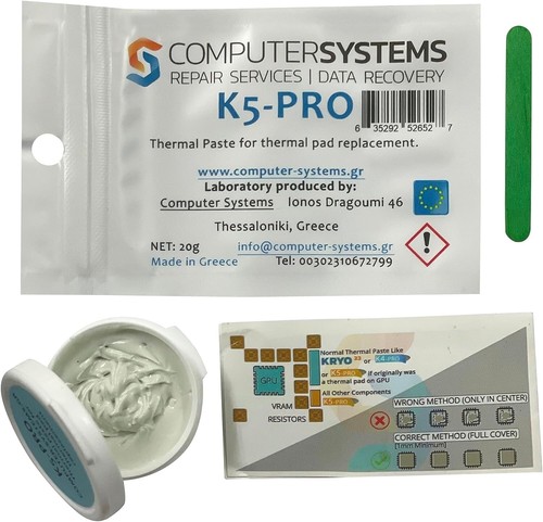 K5 PRO 20 g de pâte thermique visqueuse remplacement de coussin thermique, CSGR - Zdjęcie 1 z 9