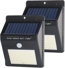 Solar Lights Outdoor 40 LED, 3 Optional Modes 2 Packs (4-Pieces)