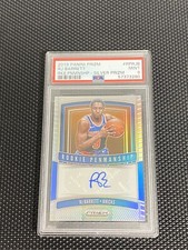 RJ Barrett PSA 9 2019 Panini Silver Prizm Rookie Penmanship Auto Card Knicks 
