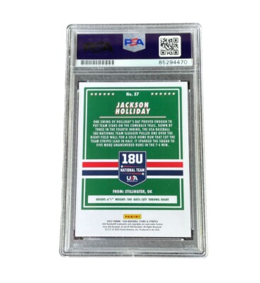 Jackson Holliday Signed Card USA Stars & Stripes AUTO Baltimore