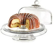 Anchor Hocking Presence 4-in-1 Cake Set, Dome & Platter