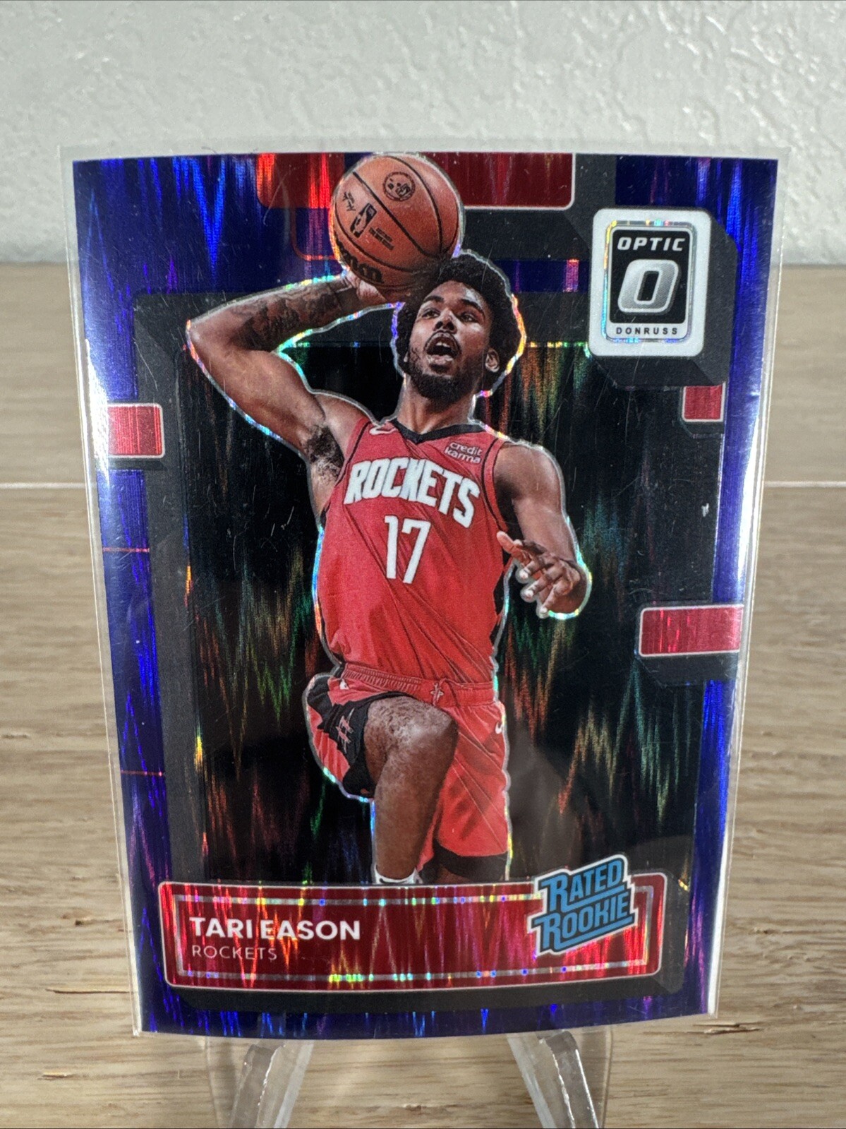 Tari Eason - 2022 Donruss Optic - Rated Rookie - Purple Shock #203 - Rockets