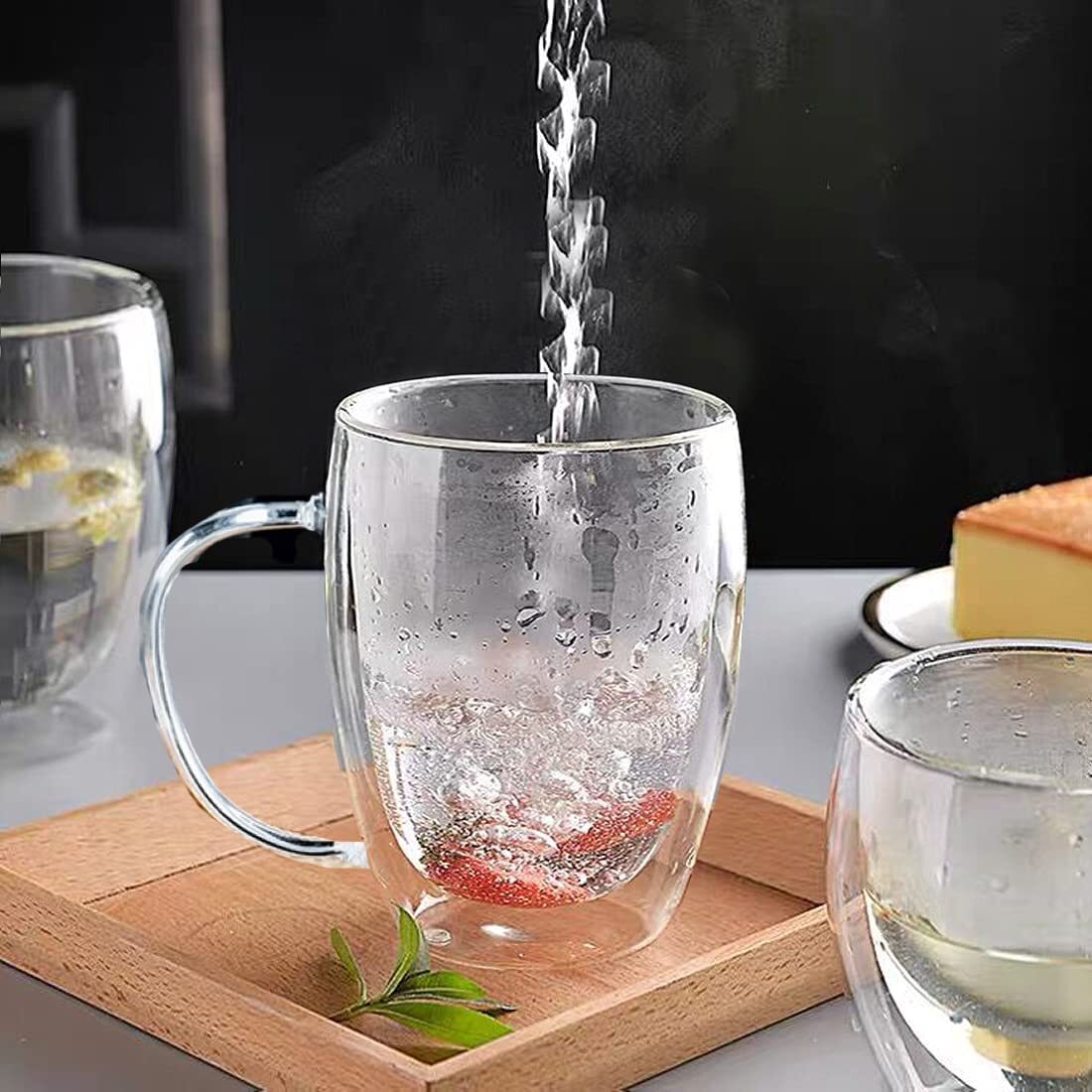 Tasse En Verre À Double Paroi, 280 Ml, Verre À Café, Verre Thermique Pour Thé, Café