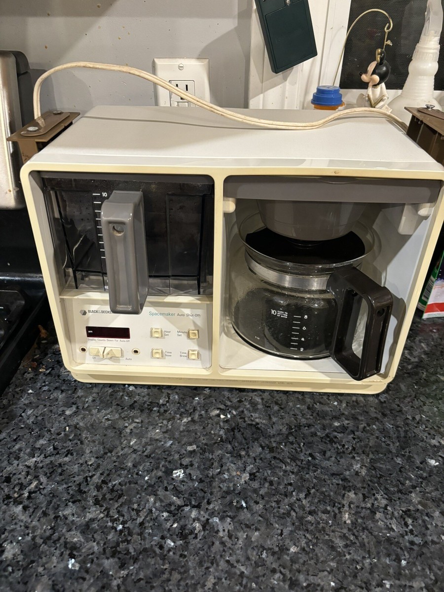 Vintage 80's Black & Decker 10 Cup Space Maker Drip Coffee Maker