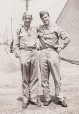 1940s Handsome Men Friends Military Uniforms Portrait Smiling Soldiers