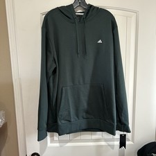 Adidas Go To Hoodie Men Pullover Sweater Men XL Green Night Golf Long Sleeve 65