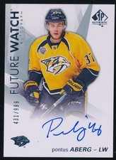 2016 - 17 SP Authentic # 128 Pontus Aberg - Future Watch Autograph / Auto