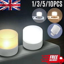 1/10Pcs USB LED Portable Mini Night Light Small Round Lamp Computer Mobile Power