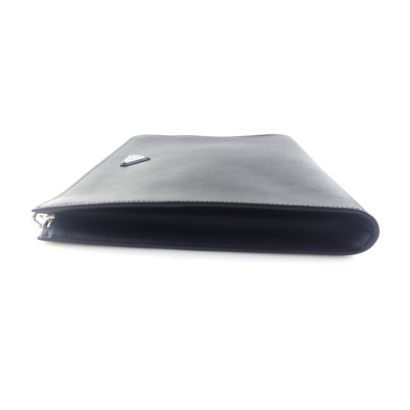 Prada Saffiano Triangle Logo Document Holder Clut… - image 2
