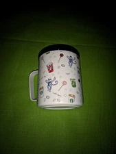 NEW STARBUCKS x ROLLER RABBIT 12oz Stainless Steel Mug Cup Holiday Monkeys Lid