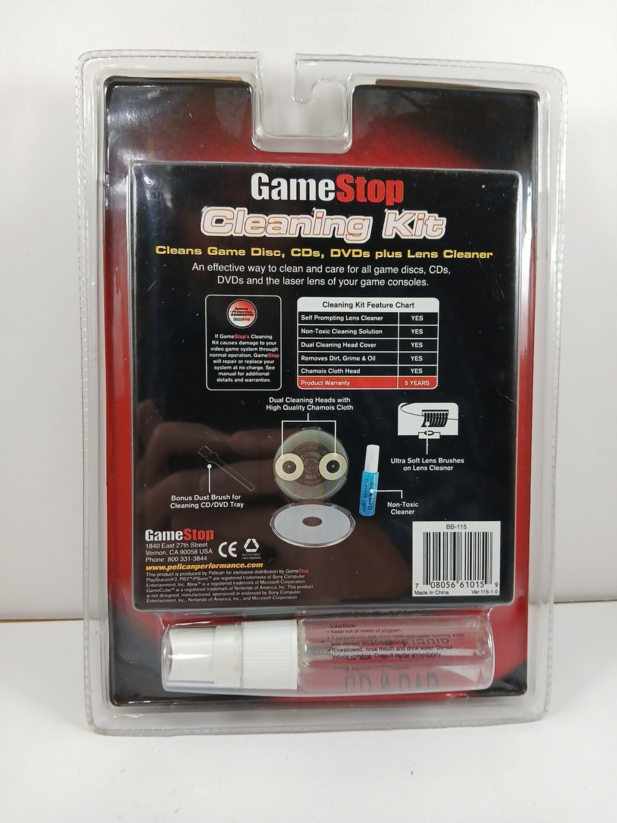 GameStop Disc CD DVD Cleaning Kit New Sealed READ Solution Level