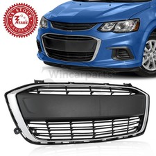 For Chevrolet Sonic Lslt 2017-2020 Front Bumper Lower Grille Blackchrome Trim