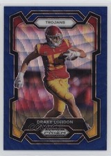 2024 Panini Prizm Draft Picks Blue Wave Prizm 221/249 Drake London #3 1m7p