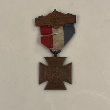 Medalla de bronce con cinta GAR Cuerpo de alivio de mujeres de la Guerra Civil de Estados Unidos 1883