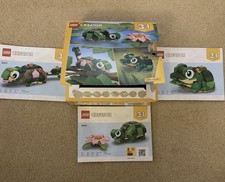 Lego Creators Turtle With A Water Lily Flower empty box and instruction manuals