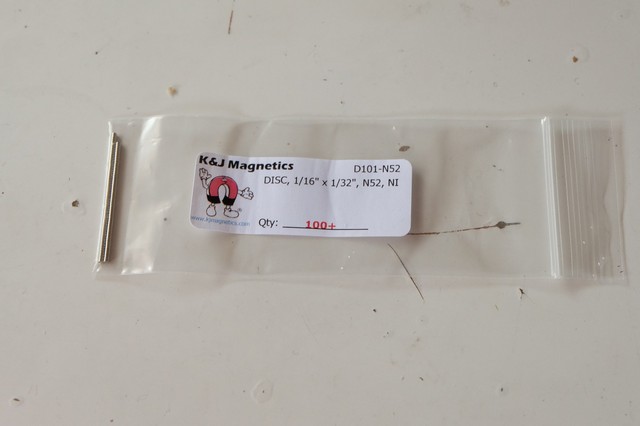 JC-Magnetics 3mm x 2mm N52 Magnet Disc (100-piece minimum)