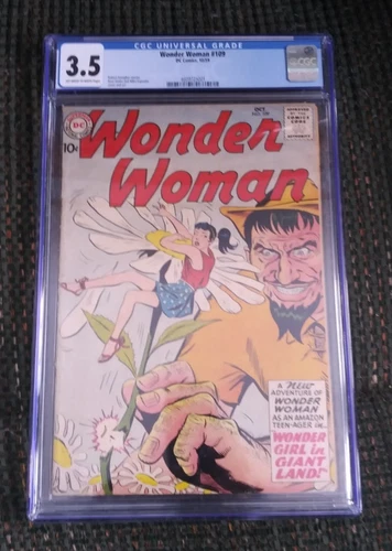 1959 WONDER WOMAN DC COMIC 109 CGC GRADED 3.5