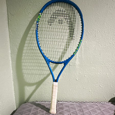 HEAD Model Tennis Racquet Blue/Green, White Grip Tape, 3 7/8" Grip Size