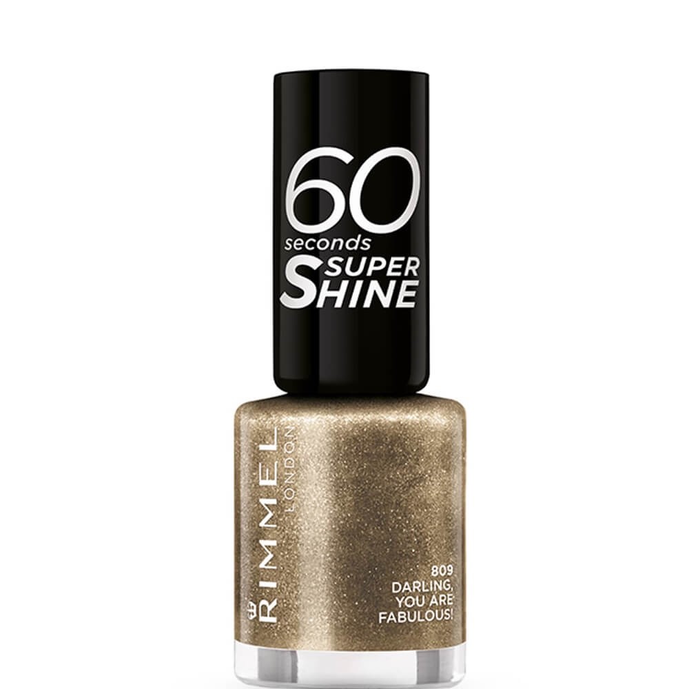 Rimmel Darling You Are Fabulous! Nail Polish 8ml 60 Seconds Super Shine 809 Gold