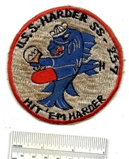 WW2 Submarine USS HARDER SS-257 WWII LOST Sub Boat US Navy Shoulder Patch USN
