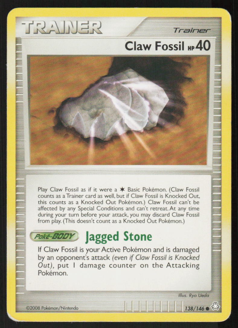 Claw Fossil 138/146 Common Legends Awakened Pokemon Damaged