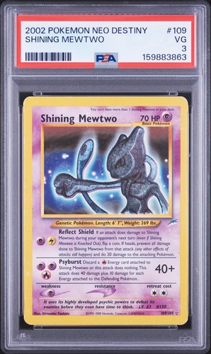 2002 POKEMON NEO DESTINY #109 SHINING MEWTWO PSA 3