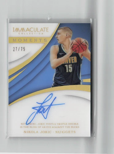 2017-18 Panini Immaculate Collection Nikola Jokic Autograph 27/75 #IM-NJ2
