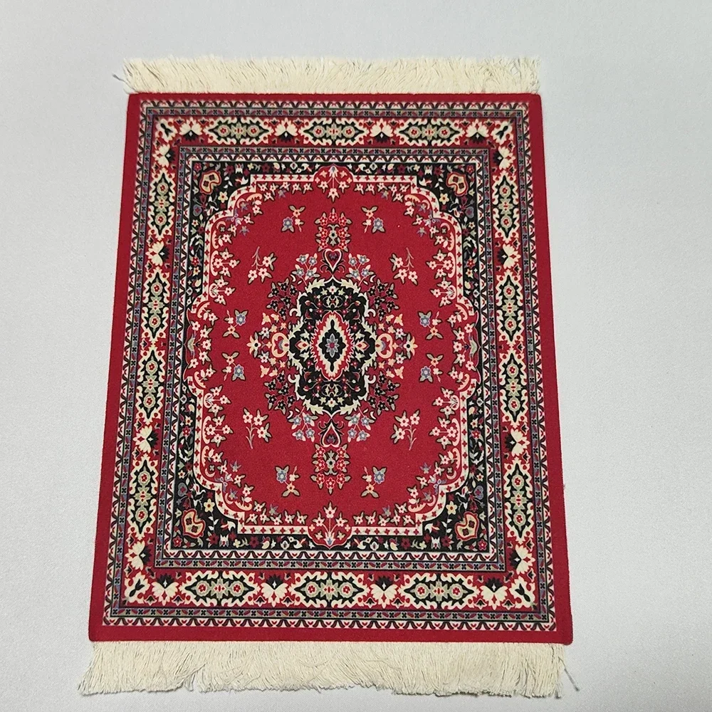 Woven Flower Persian Carpet Small Coaster Wholesale Merchants Cheap Mouse Pad De