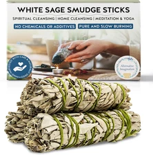 Alternative Imagination White Sage Smudge Stick Set – 3-Pack of 4-Inch Bundles f