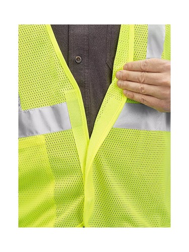 Class 2 Standard Hi-Vis Safety Vest - Lime, L/XL - Picture 3 of 4