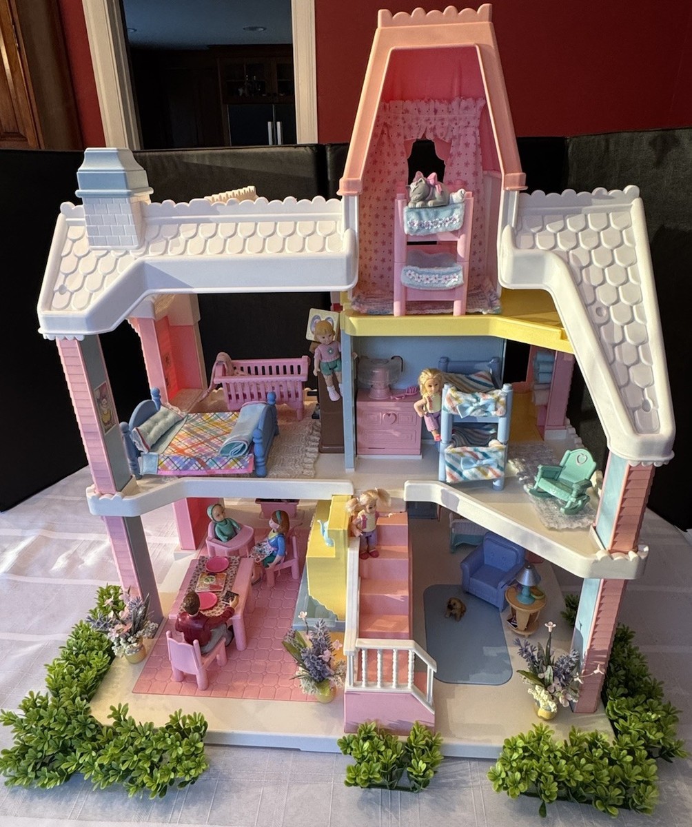 Vintage 1990's Pkayskool Fisher Price Victorian Toy Doll House Furnished & Dolls | eBay Vintage 1990's Pkayskool Fisher Price Victorian Toy Doll House Furnished & Dolls | eBay