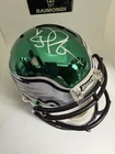 Philadelphia Eagles Chrome Doug Peterson Autographed Football Mini Helmet JSA