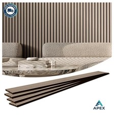 Acoustic Panel Wood Slat 94.5x7.9 Inch MDF Wall Panels 4 Piece Faux Accent