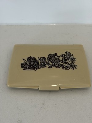 Coty Sweet Earth Rare Flower Fragrance Tuberose Jasmine Mimosa celluloid compact