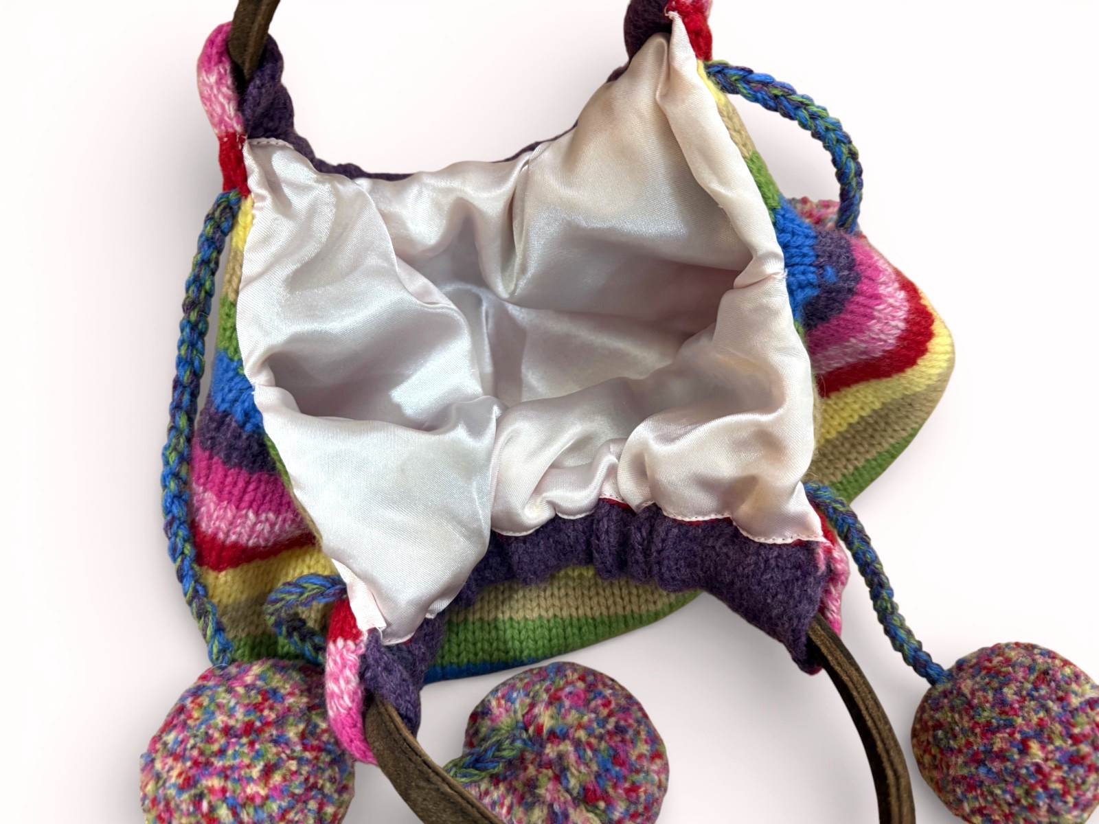 Gap Multi-Colour Rainbow Knit Pattern Bag Crazy S… - image 8