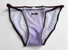Victoria's Secret PINK Wink String Bikini Panty Purple Mesh Lace Trim Nwt