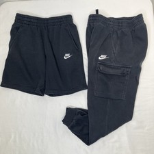 Nike Boys Set Of Bermudas Short  Sweatpants Size L Black, cozy, outdoor, casual