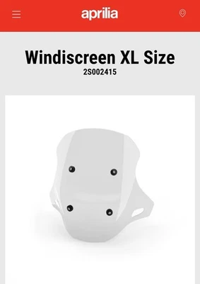 BULLE TRANSPARENTE XL Plus Large 2S002415 APRILIA TUAREG 660 2021 Et + - Photo 1/4