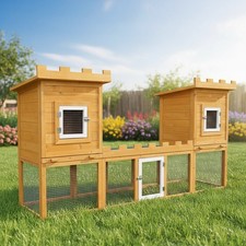 Cuccia per piccoli animali conigliera recinto all'aperto casa castello conigliera gabbia criceti