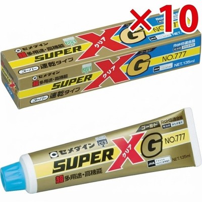 10 x Cemedine Super XG No.777 Clear 135ml Multi Purpose Elastic Adhesive Glue
