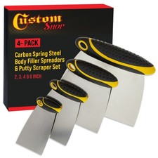 4pc Set Of Carbon Spring Steel Body Fillerputty Spreadersscraper 2346 4pc Set Of Carbon Spring Steel Body Fillerputty Spreadersscraper 2346