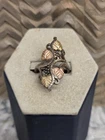 VINTAGE BLACK HILLS GOLD COLEMAN & CO 12K & STERLING RING SZ 7 Great LEAF DESIGN