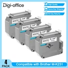 4 PK M-K231 MK-231 Label Tape Compatible with Brother P-touch Label Maker 12mm