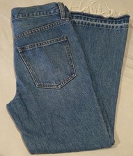 Free People Jeans Womens 25 Boot Cut Cropped Release Frayed Hem High Rise