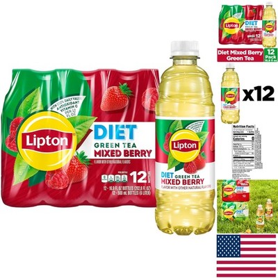 Diet Mixed Berry Green Tea - 12 Pack of 16.9 Fl Oz Sugar-Free Refreshment
