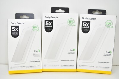 BodyGuardz Pure3 Glass Screen Protector for Samsung Galaxy S24, S24+, S24 Ultra