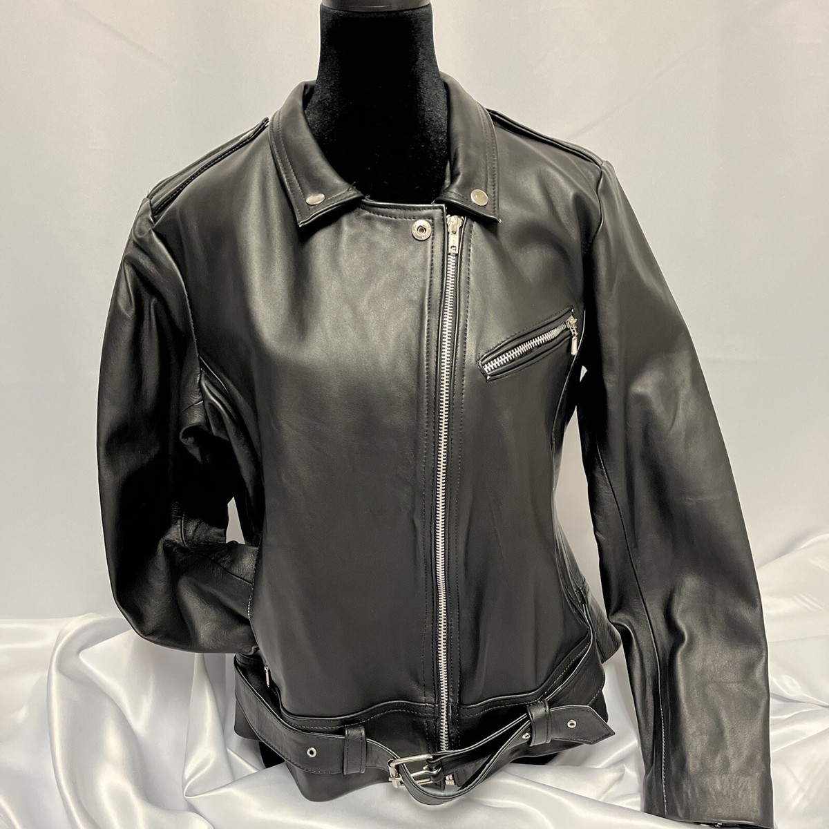 Woman Mexican Leather Jacket 100% Real Soft Lambskin, With Mistake