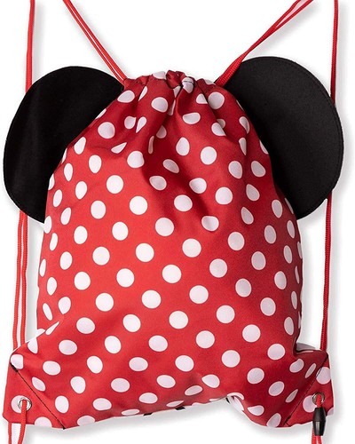 Disney Minnie Mouse Mochila Plana Bolsa De Deporte Gimnasio Excursiones - Imagen 10 de 16