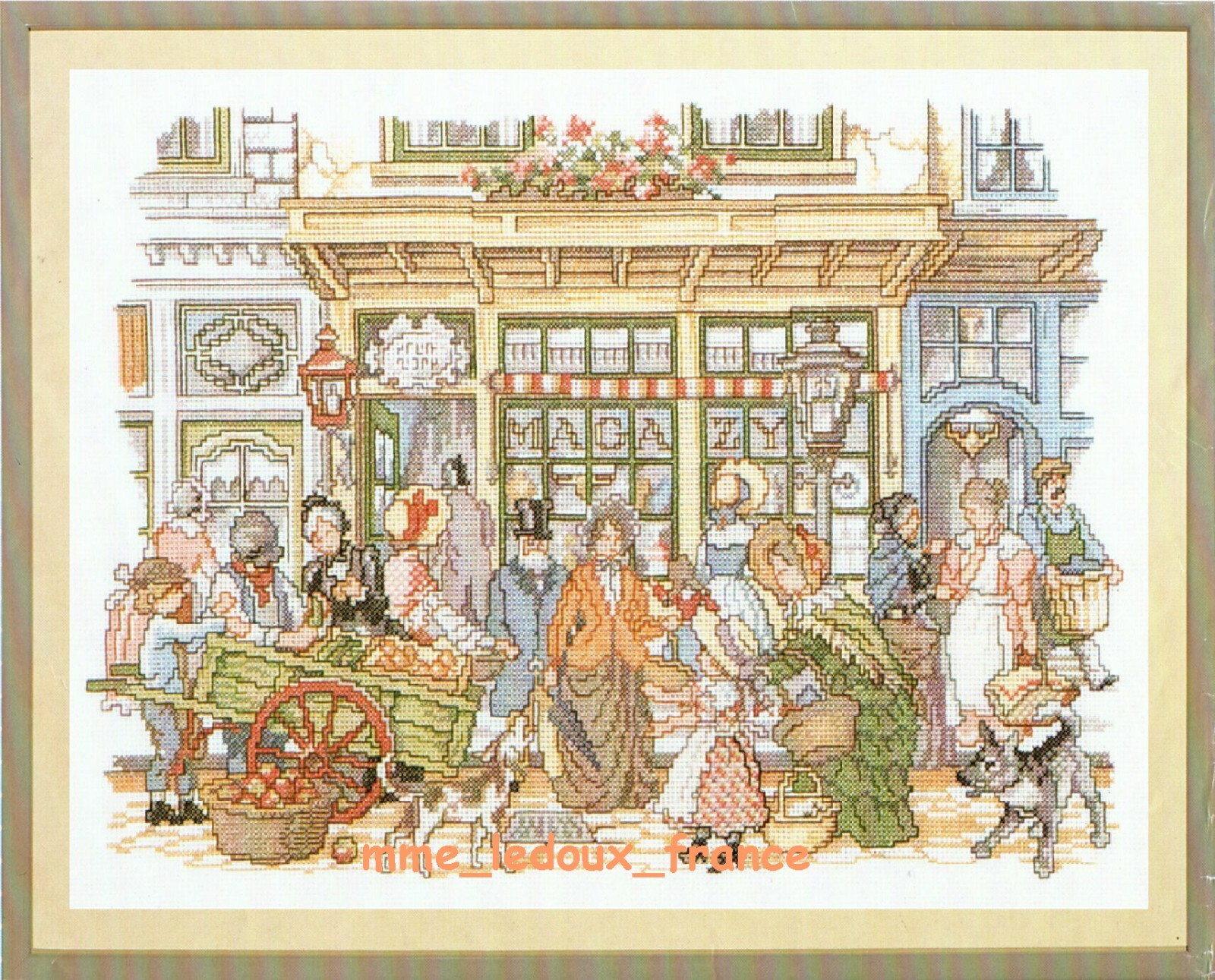 Kit Point de Croix Pako 235.311 Scène de Marché Vintage 1992 Neuf