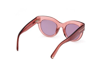 Tom Ford TF1063 72Z Lucilla Pink Cat Eye Sunglass Plastic